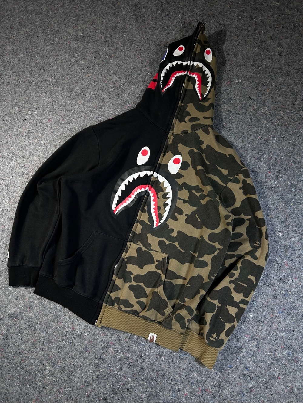 A Bathing Ape (BAPE) 1st Camo Shark Full Zip Hoodie